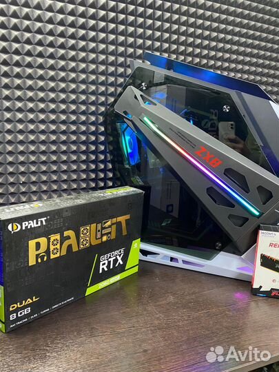 Игровой компьютер в супер корпусе на Ryzen 5 5600x