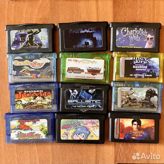 Картриджи gba 65 штук одним лотом