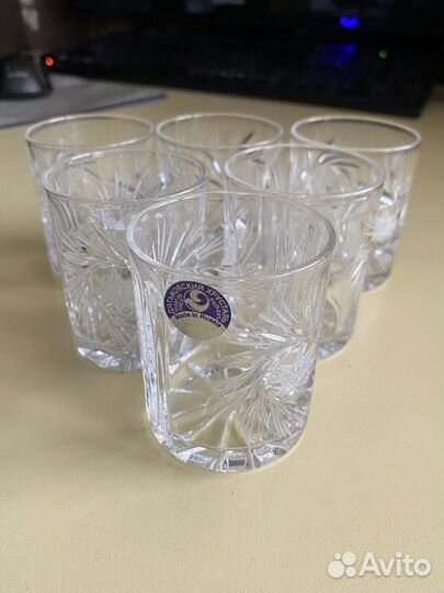 Новые хрустальные стопки