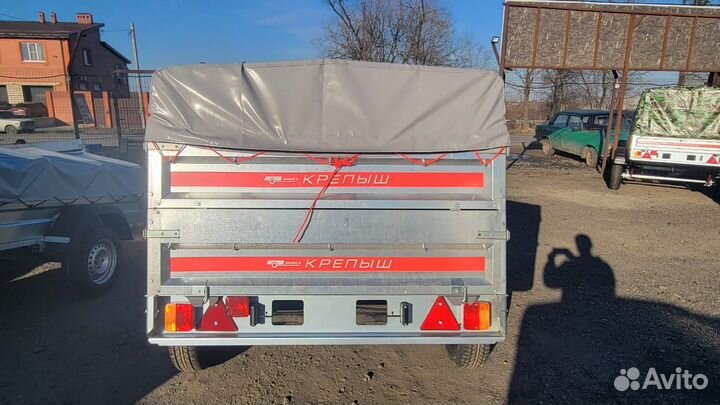 Легковой прицеп крепыш 2/1.3 высокий борт и тент