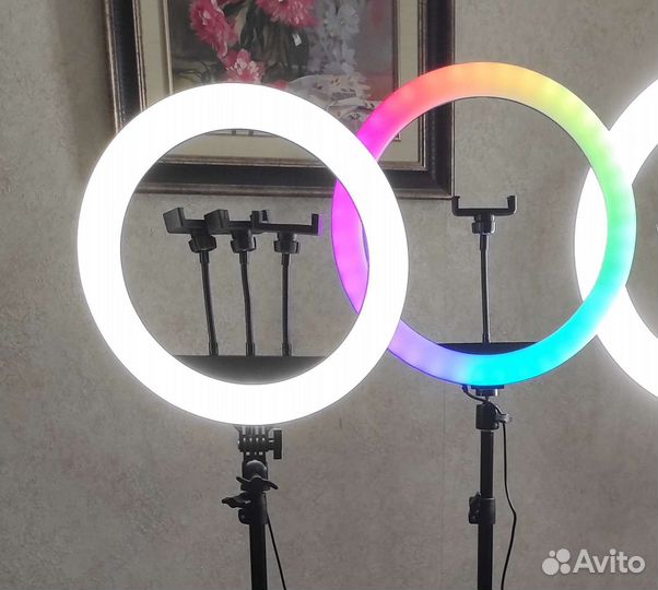 Кольцевая лампа для селфи 30см. и штатив