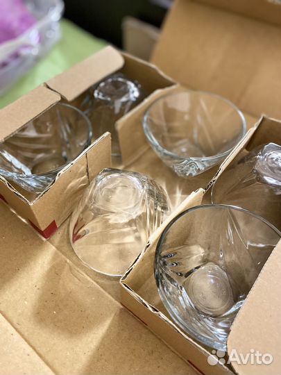 Набор салатниц-6 шт стекло