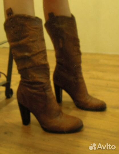 Сапоги кожаные