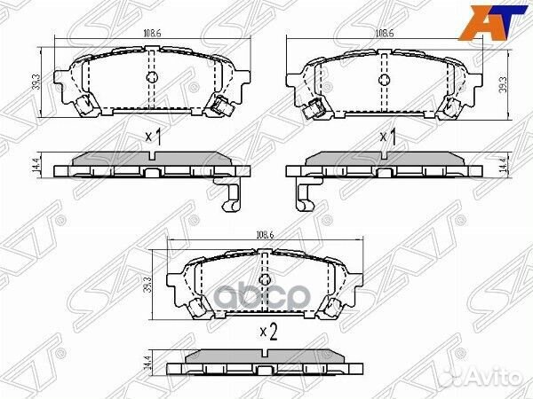 Колодки тормозные зад subaru forester/impreza S