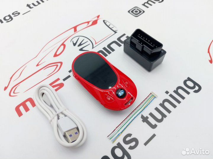 Смарт ключ Форд стиль Mercedes new красный