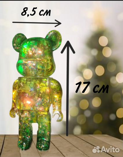 Новогодний медведь стиль bearbrick