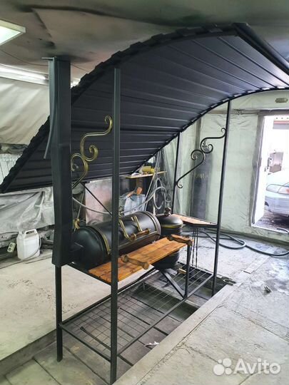 Мангал с крышей