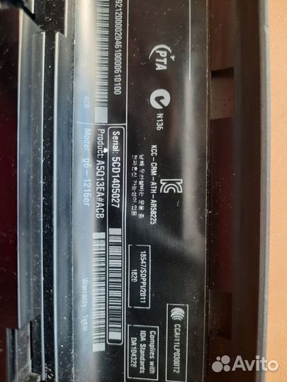 Ноутбук HP pavilion g6-1216er