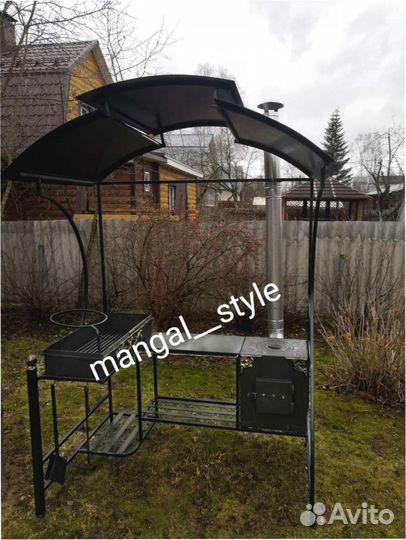Мангал с крышей