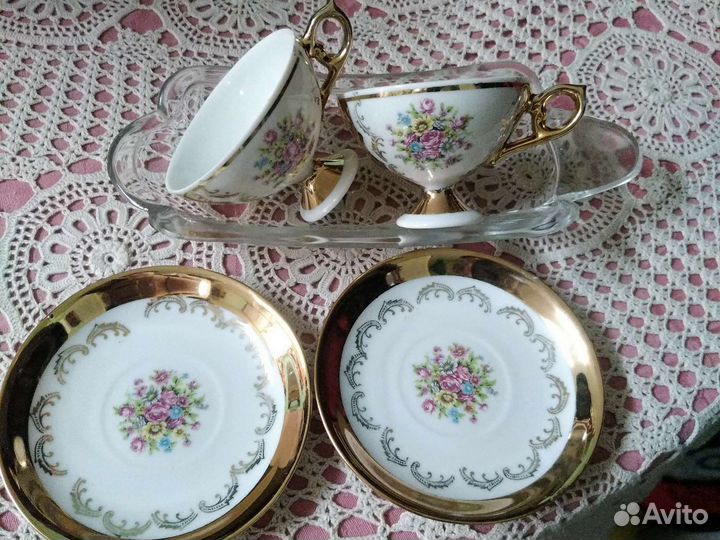 Чашка с блюдцем фарфор