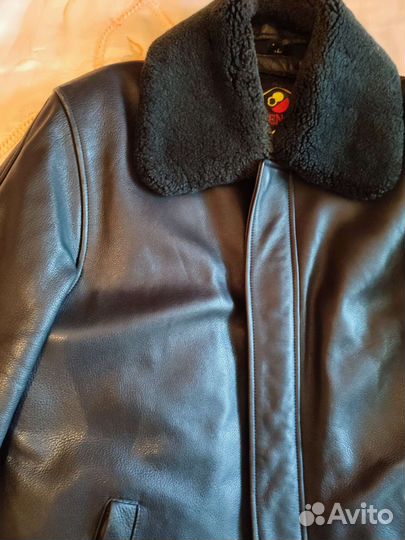 Куртка кожаная мужская зимняя 54