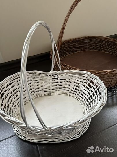 Корзина плетеная большая из лозы