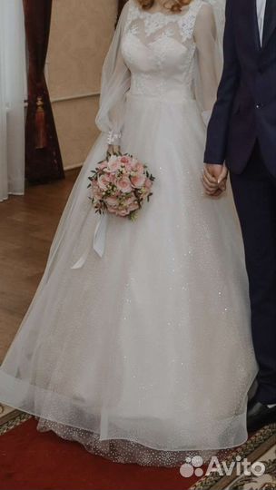 Свадебное платье 42 44 новое