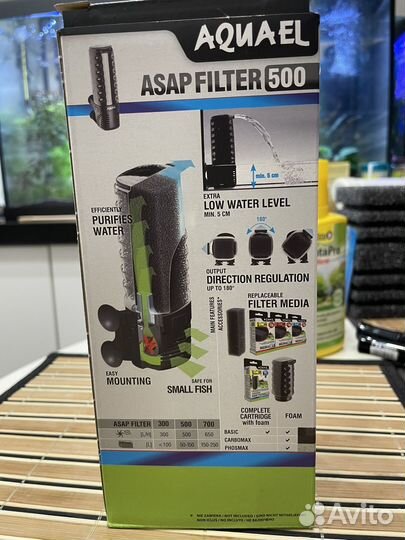 Внутренний фильтр aquael asap Filter 500 (50-150л)