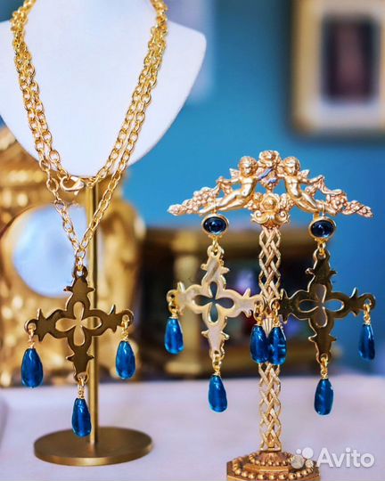 Kenneth jay lane комплект колье и серьги