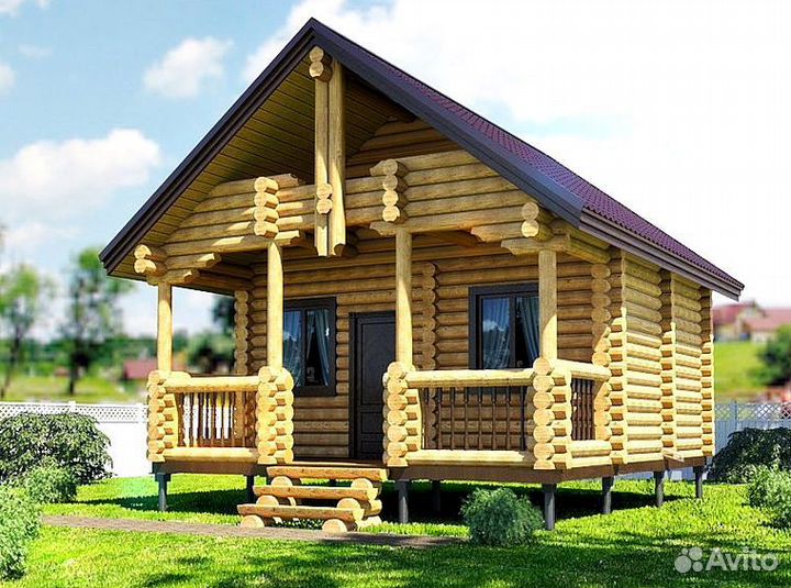 Баня из бревна