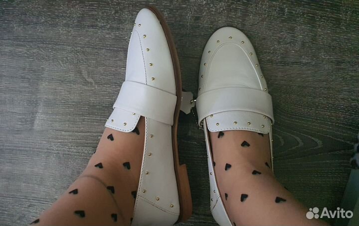 Туфли-лоферы летние Otre (нат.кожа, новые)