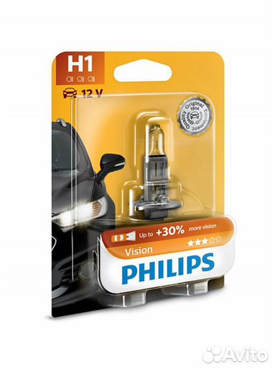 Philips 12258PRB1 Лампа галогеновая H1 Vision +30