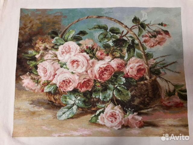 Картина вышитая крестом ручная работа