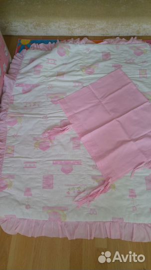 Полный комплект в кроватку на новорожденного