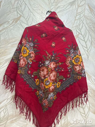 Павловопосадский платок шерсть