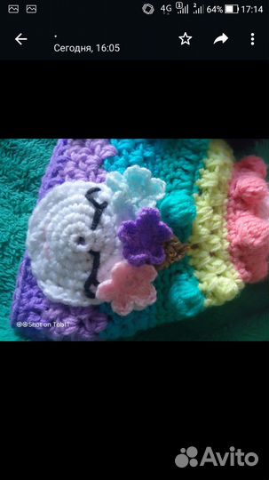 Вязанная шапочка для девочки