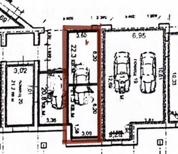 Машиноместо, 22 м²
