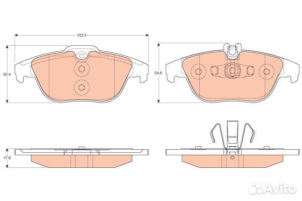 Колодки тормозные дисковые задние TRW GDB2051