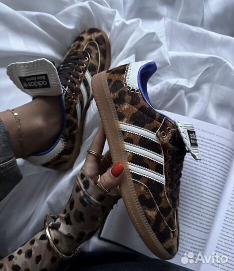 Кеды adidas samba pony x wales bonner leopard