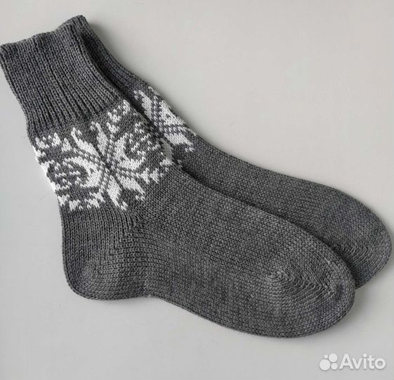 Носочки вязаные женские. Шерсть. Новые