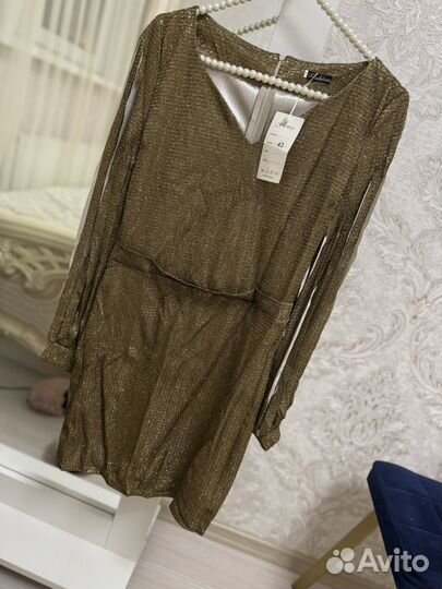 Платье женское золотое