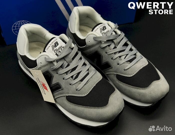 Серые мужские кроссовки от New Balance, размеры 41