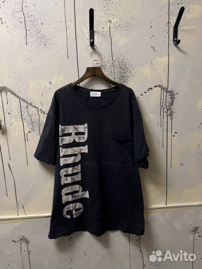 Футболка Rhude Black Logo Classic Оригинал