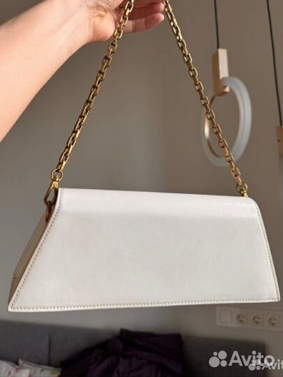 Сумка Ekonika белая кожаная