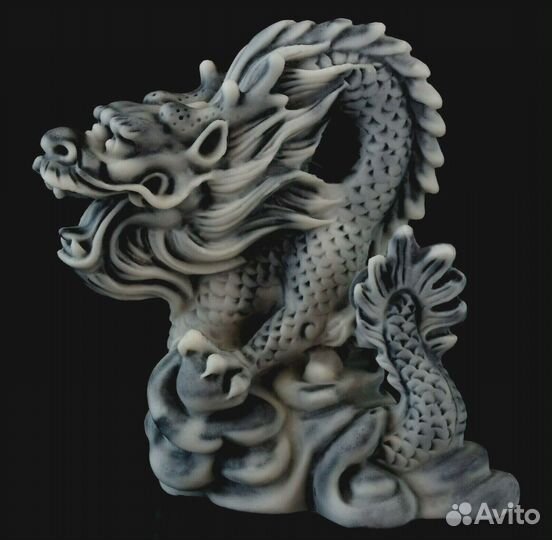 Статуэтка Дракон китайский литьевой мрамор 9 см