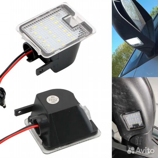 Светодиодная подсветка в зеркала Ford Focus Kuga
