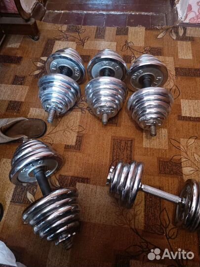 Гантели разборные хром