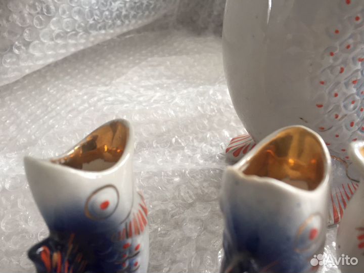 Фарфоровый коньячный набор «Рыбки» СССР