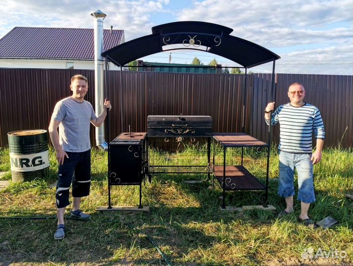Мангал с печью
