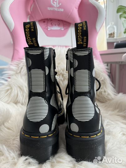 Ботинки Dr. Martens Jadon Polka Dot Black оригинал