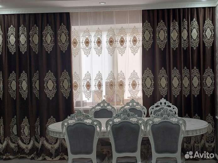 Комплект тюль и партье