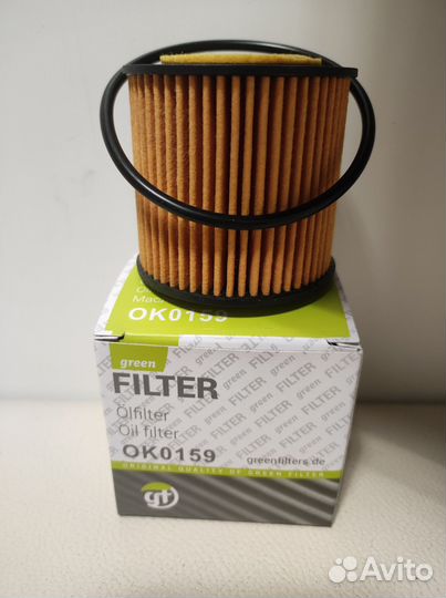 Фильтр масляный green filter для skoda/VW/seat
