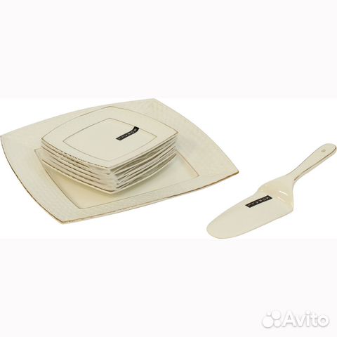 Набор для торта 8пр кв снежная королева Коралл