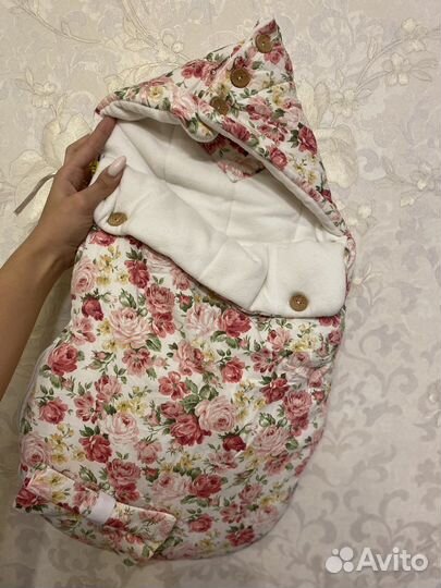 Конверт на выписку для девочки весна-лето