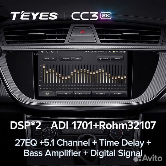 Магнитола Teyes CC3 2K 6/128 Geely Emgrand EC7