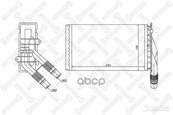 Радиатор печки Renault Kangoo all 97 1035107SX