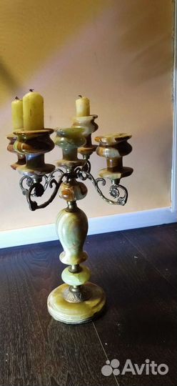 Канделябр 5 свечей оникс
