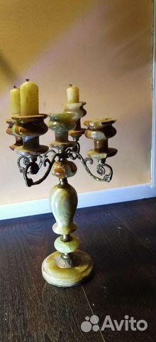 Канделябр 5 свечей оникс