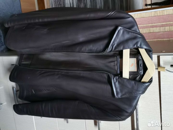 Кожаная куртка мужская 52 54