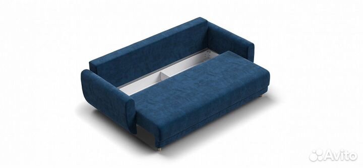 Диван Астон, велюр синий